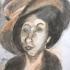 Maelie autoportrait fusain et pastel sec 02 2024