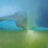 Serie printemps bleu vert2 pigments et huile toile30x60 04 2015